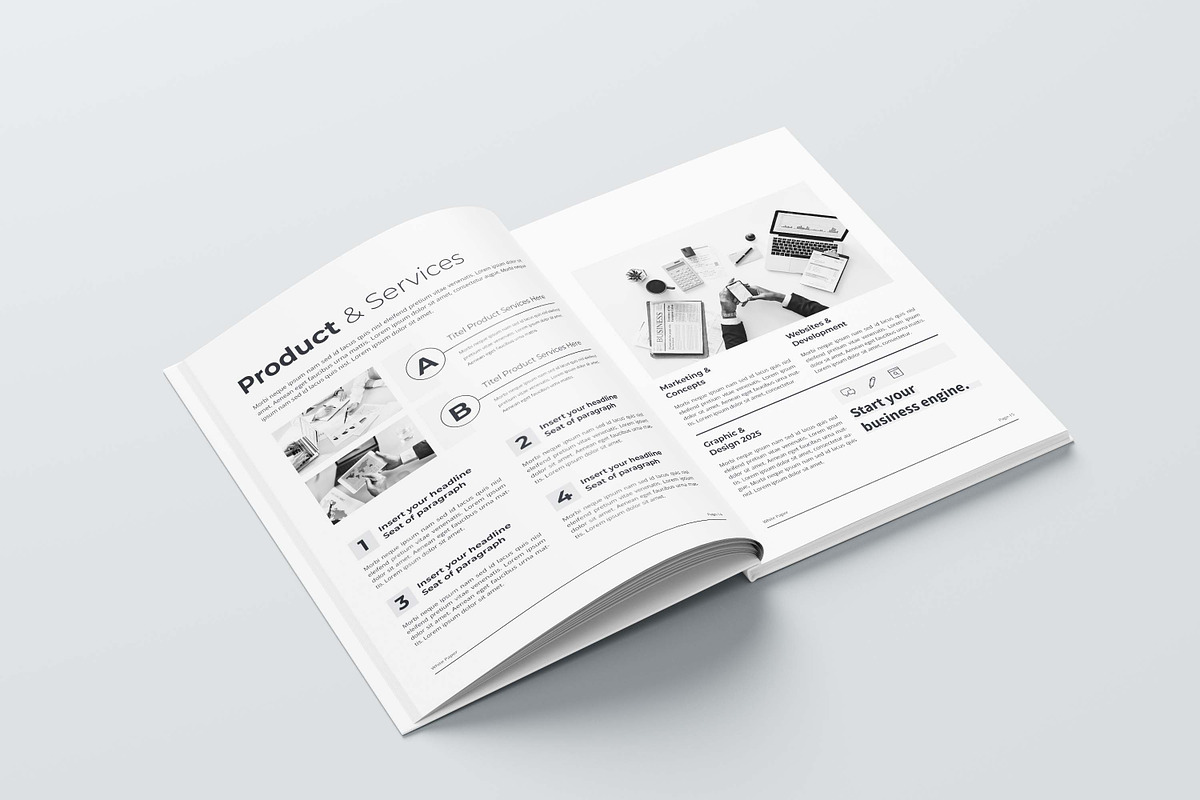 White Paper | MS Word & Canva, a Brochure Template by obayes (Photo 14 of 18)
