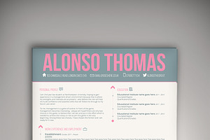 Bubblegum CV/Resume + Business Card