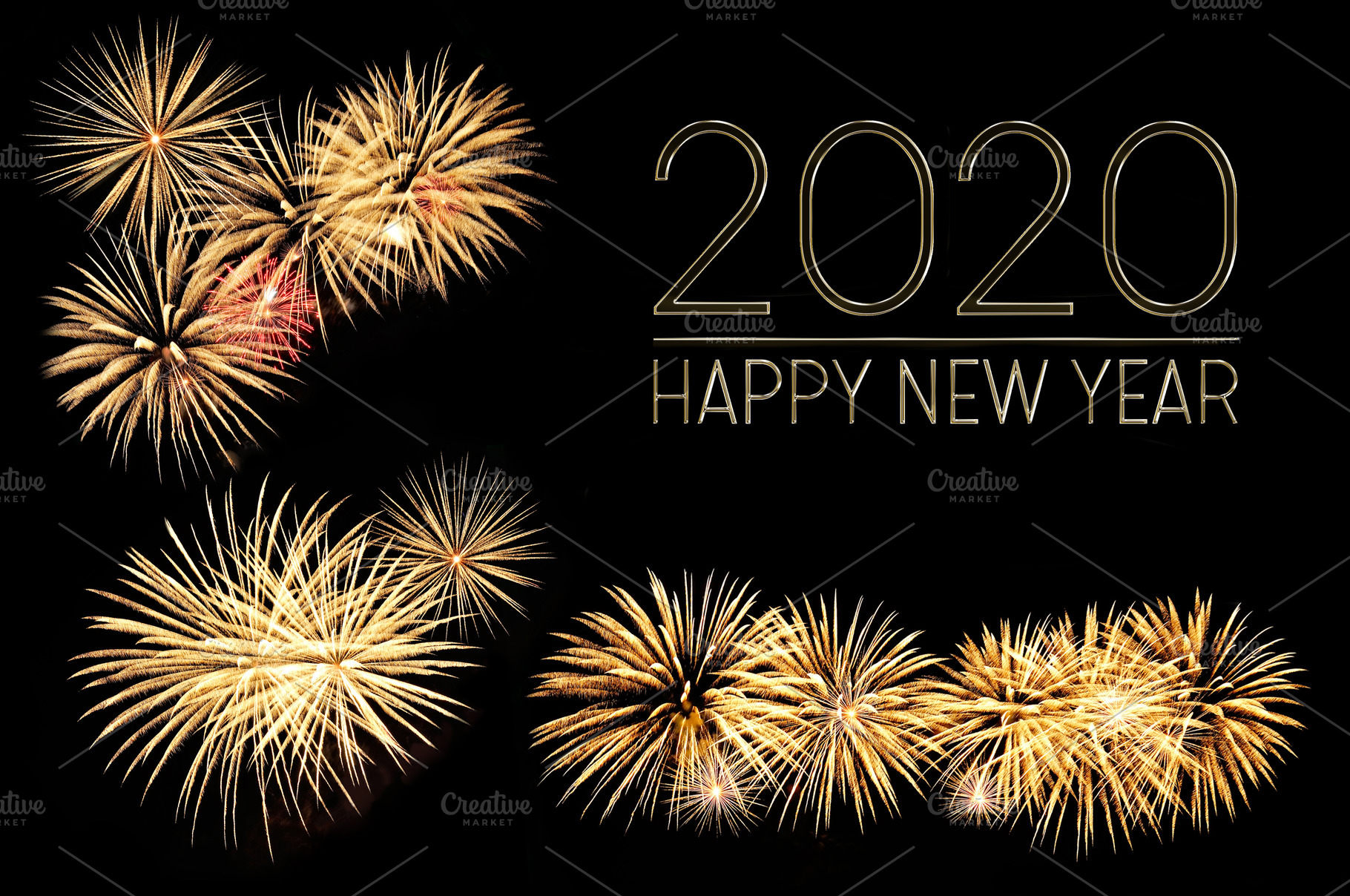 New year 2020 greeting card containing year, 2020, and happy, a Holiday Photo by FedotovAnatoly