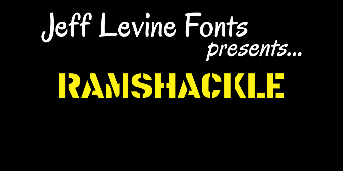 Ramshackle JNL, a Sans Serif Font by Jeff Levine Fonts
