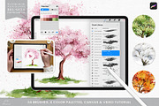 Watercolor Four Seasons Brushes, a Brush Add-On by Julia Dreams (Thumbnail 2 of 6)