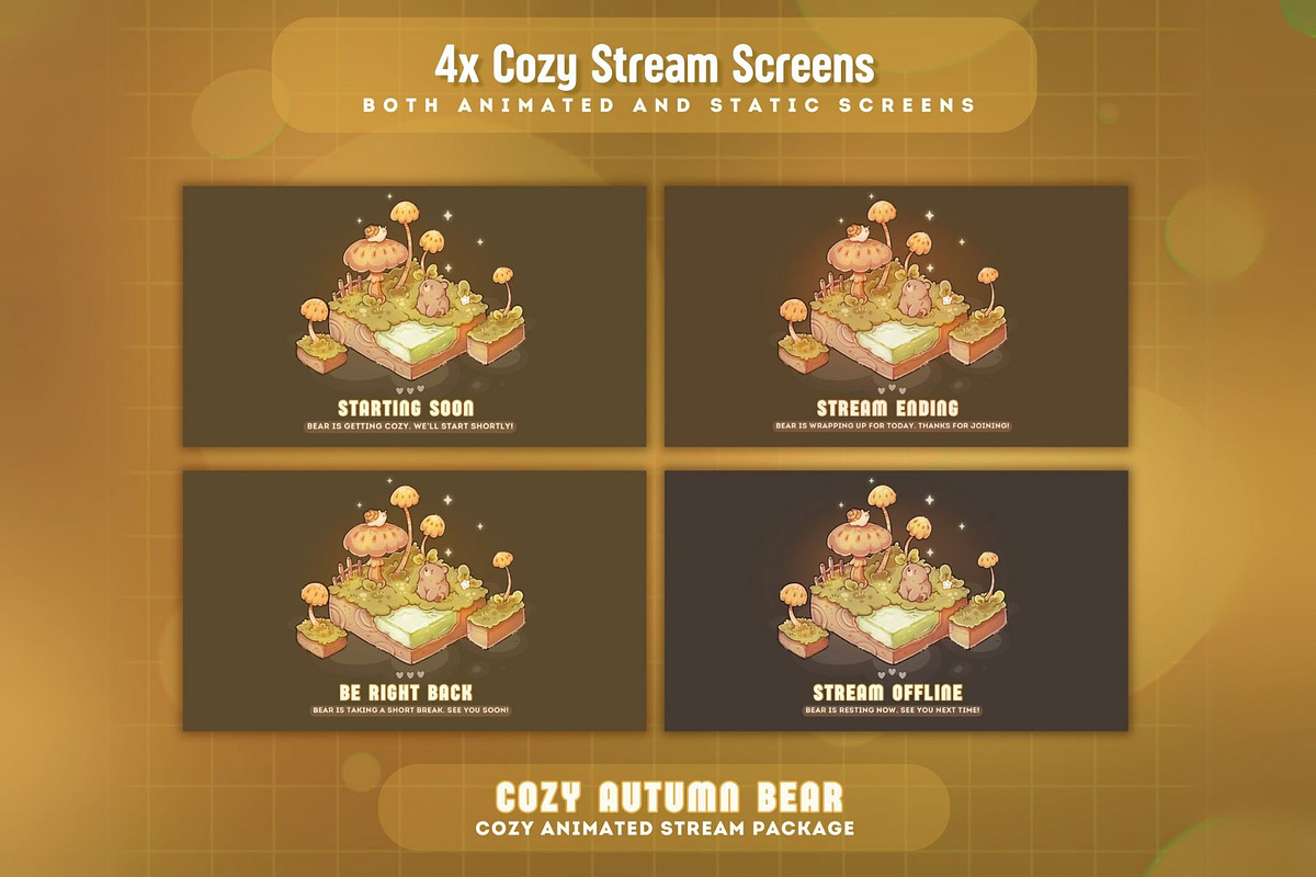 Cozy Autumn Bear Stream Package, a Graphic by TheDoodleSweets (Photo 2 of 7)