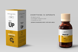 Amber Medicine Bottle Mockups