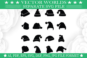 Santa Hats Svg, Santa, Hats Svg