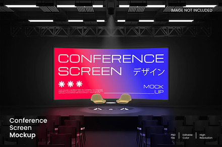 Conference Screen Mockup, an Advertising Mockup by Unerispace