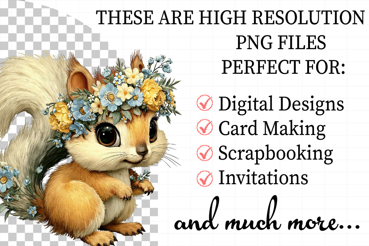 Whimsical Easter Squirrel Clipart PN, an Illustration by Daily.Designs (Photo 2 of 7)