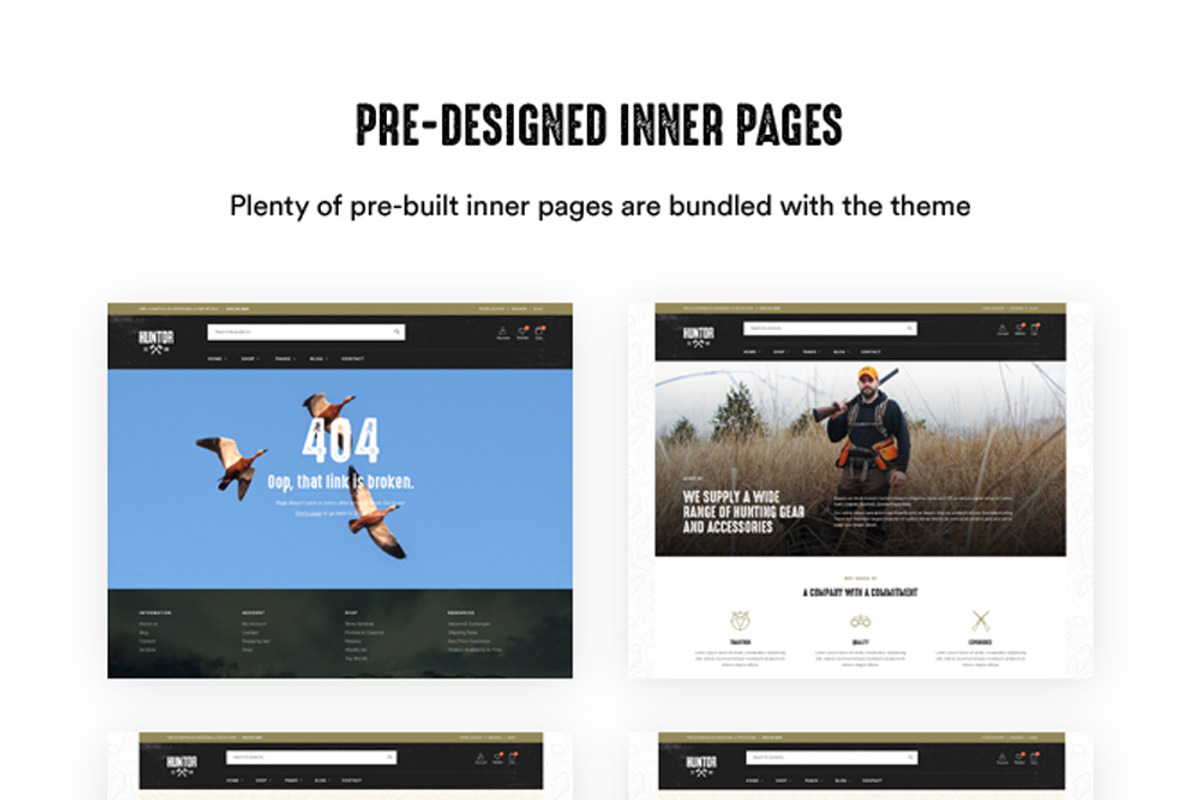Leo Huntor - Hunting & Outdoor Gear, a Bootstrap Template by LeoTheme (Photo 6 of 11)
