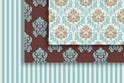 18 Versailles style papers + frames, a Pattern Graphic by CLIPART GARDEN (Thumbnail 2 of 5)