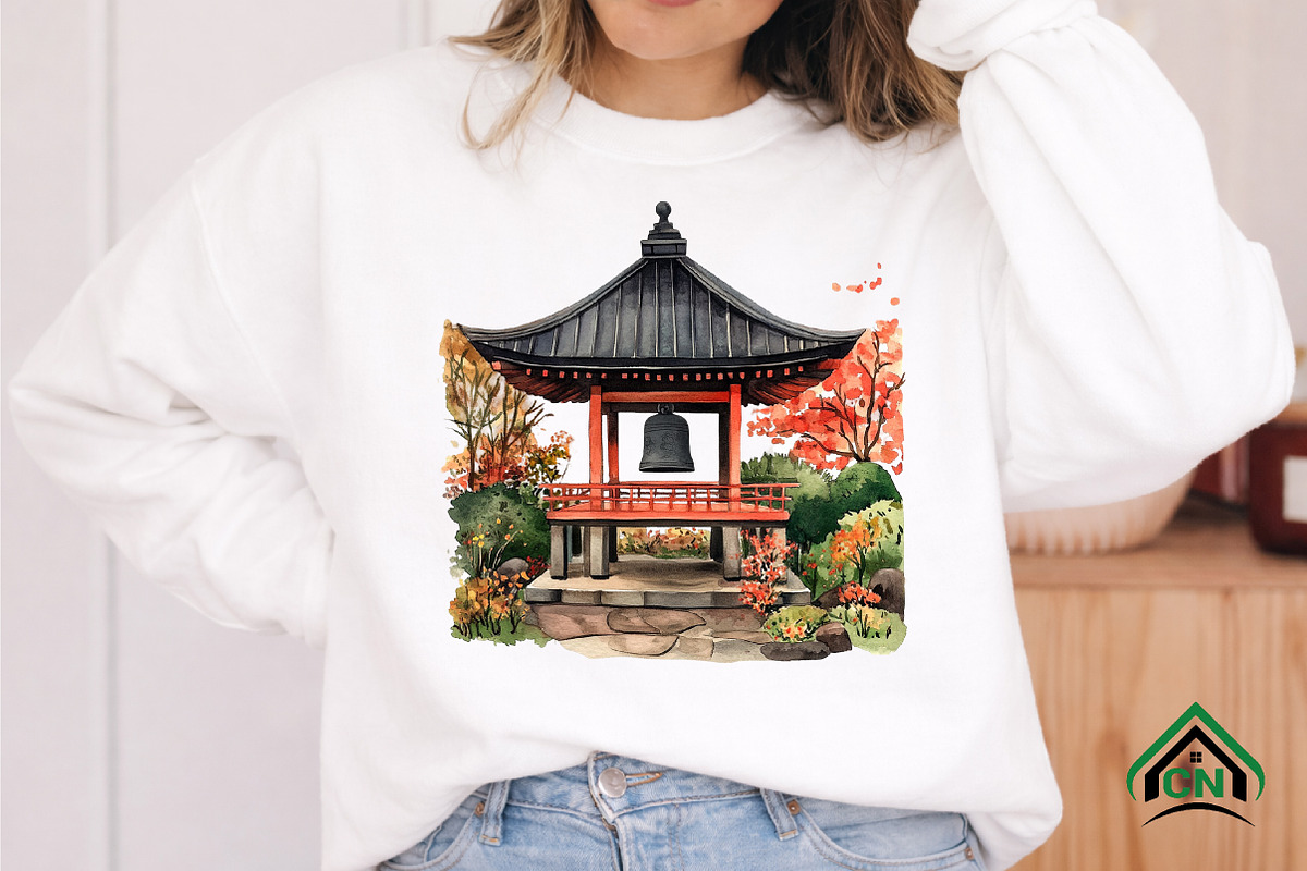 Watercolor Japan Clipart PNG, an Illustration by Craft Nest (Photo 9 of 12)