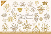 Lotus Flowers & Floral Ornaments, an Object Graphic by Christine Krahl (Thumbnail 1 of 5)
