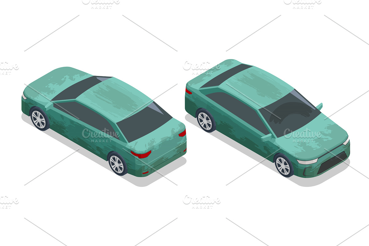 Isometric vector illustration, a Transportation Illustration by Golden Sikorka