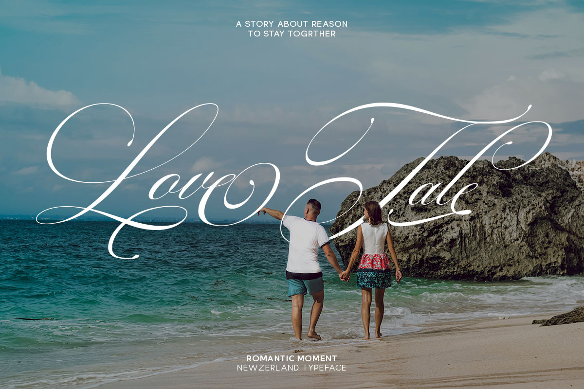 Newzerland Script, a Script Font by Romiecreative (Photo 2 of 12)