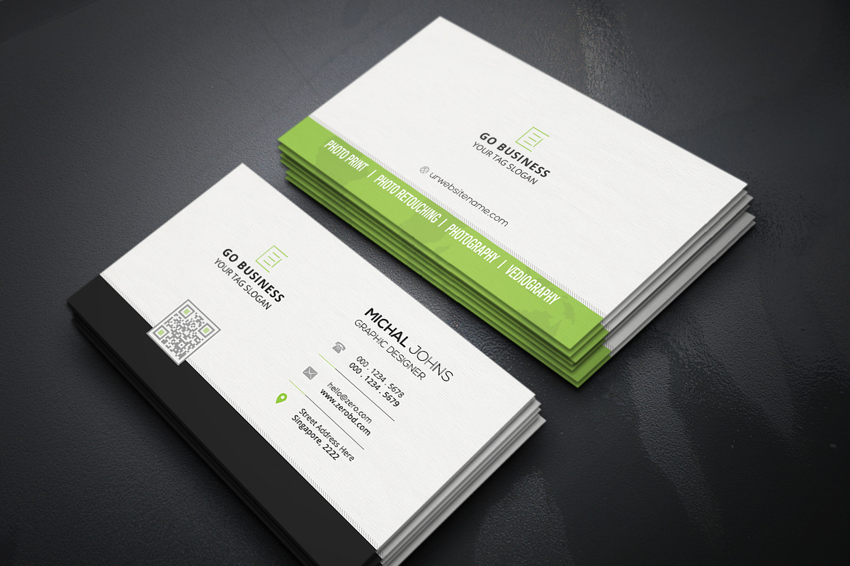 Business Cards 2 in 1, a Business Card Template by Genereux Art (Photo 6 of 8)