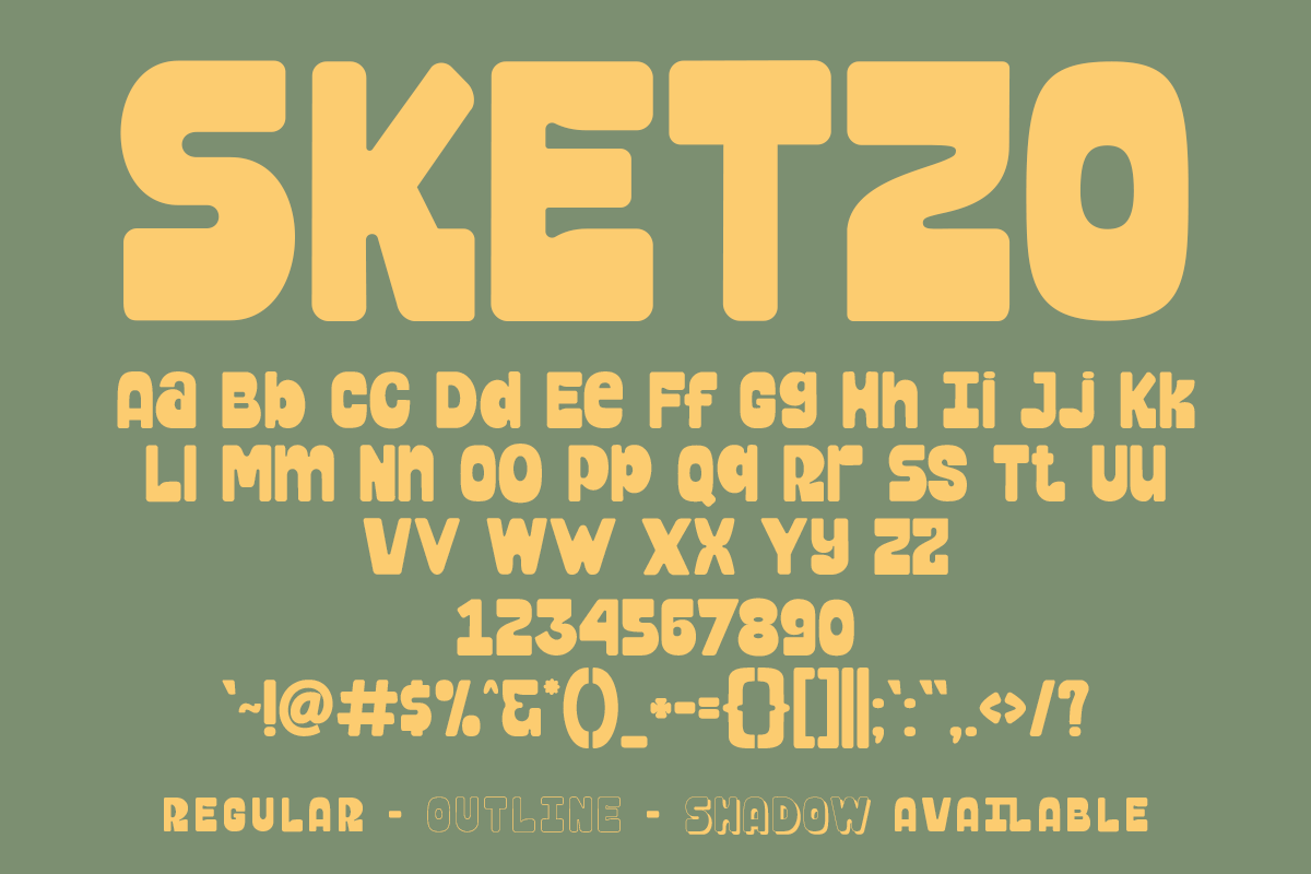 Sketzo - Handwritten Display Font, a Sans Serif Font by Pandeka Studio (Photo 9 of 9)
