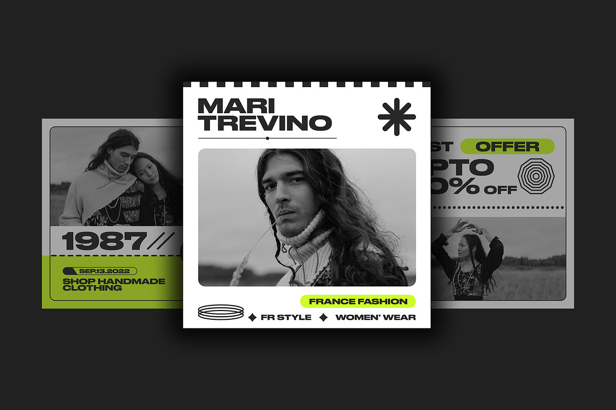 8 Retro Fashion Social Posts preview 4