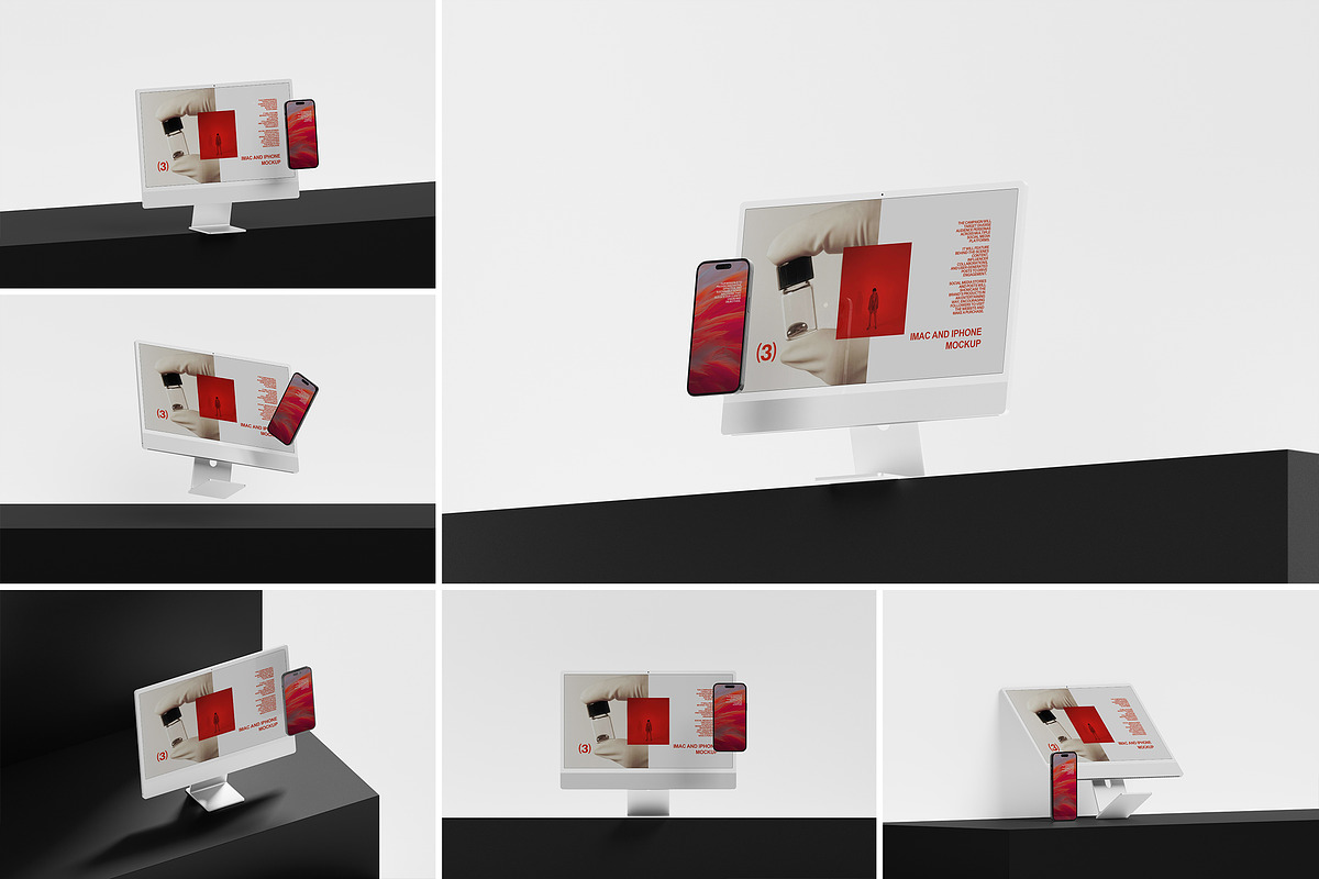 iMac and iPhone Mockup, a Mac Mockup by Momogi (Photo 1 of 8)