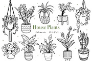 House Potted Plants Line Art, an Object Graphic by ArtGiftsStudio (Thumbnail 1 of 5)