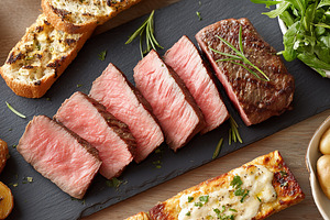 Delicious meal banner with perfectly, a Food & Drink Photo by MistyDay