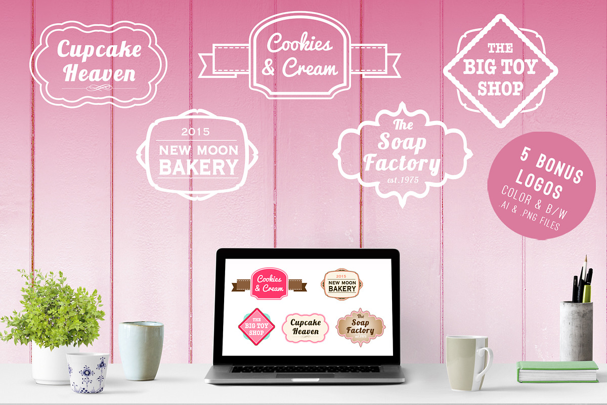 pink background & mockup bundle, a Texture Graphic by PinkJellyfish (Photo 5 of 11)