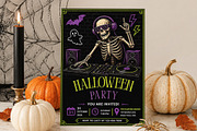 Halloween Skeleton DJ Party Template, an Invitation Template by Arslan (Thumbnail 1 of 5)
