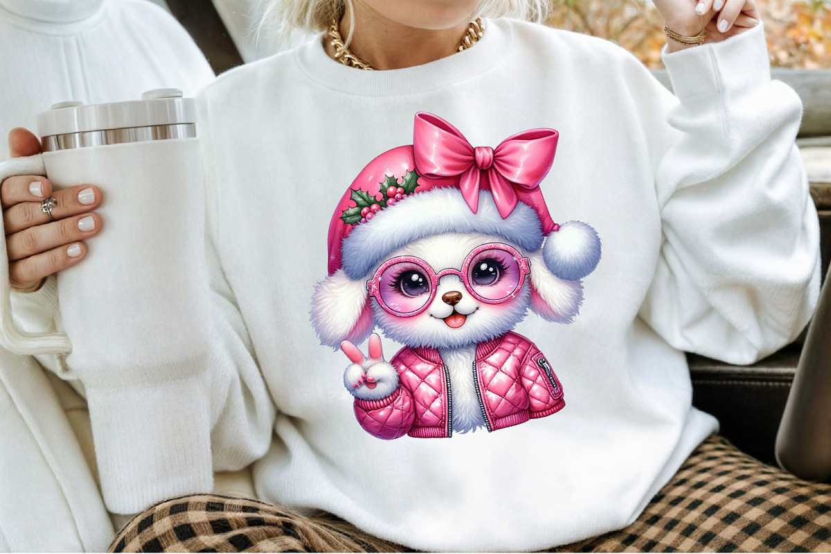 Watercolor Christmas Dog PNG, an Illustration by Sublimation Artist (Photo 2 of 9)