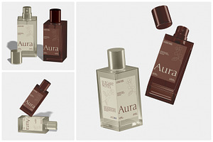 Perfume Bottle Mockup, a Packaging Mockup by Unerispace