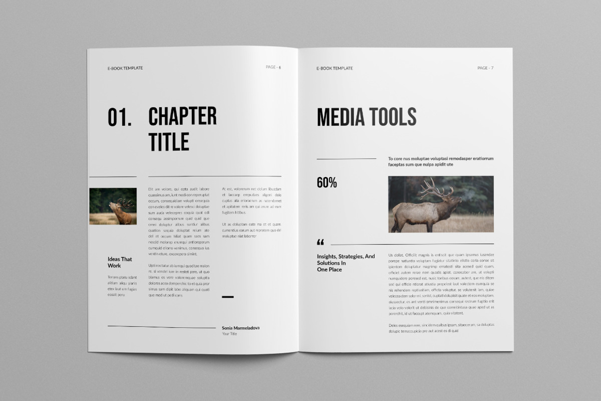 Minimal Ebook Canva Template, a Brochure Template by Pixelpick (Photo 4 of 9)