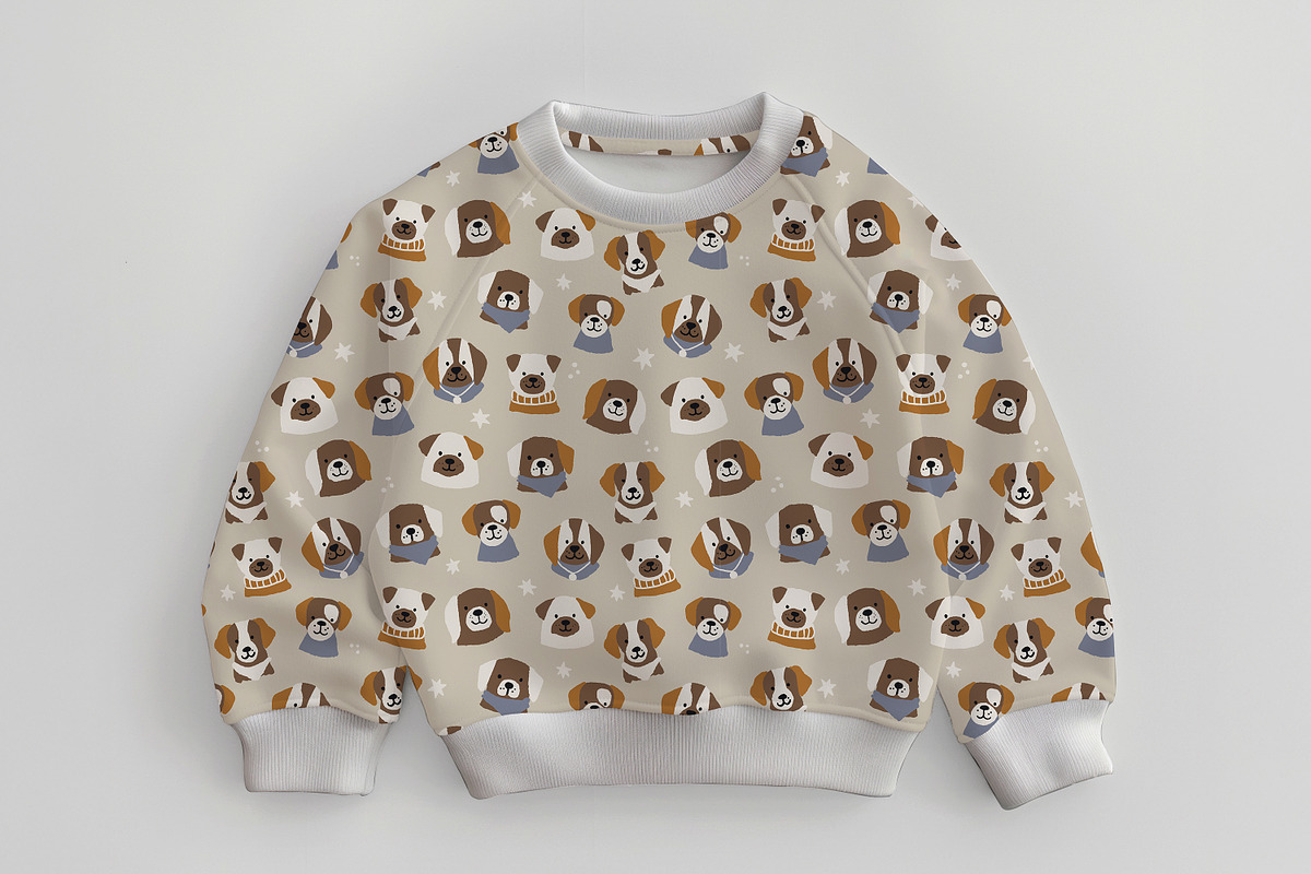 Cute Dogs Vector Patterns Collection, a Pattern Graphic by Naty Art (Photo 8 of 10)