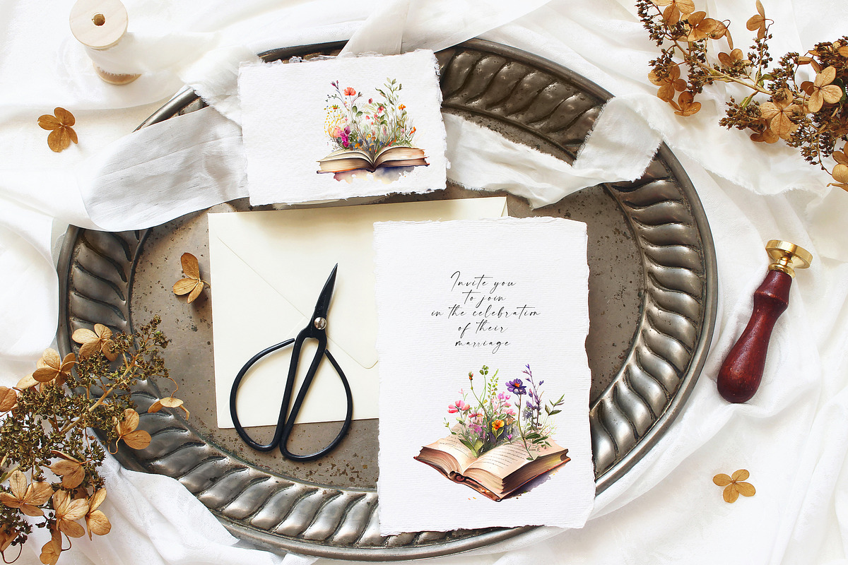 Romantic flower clipart bundle, a Decorative Illustration by Vasmila (Photo 6 of 21)