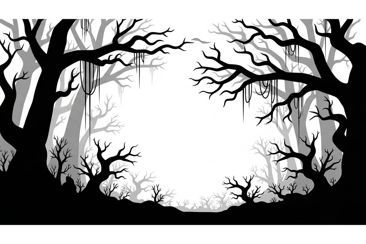 Dark Halloween Forest Design, a Graphic by BIPLOB EXPERT (Photo 6 of 13)