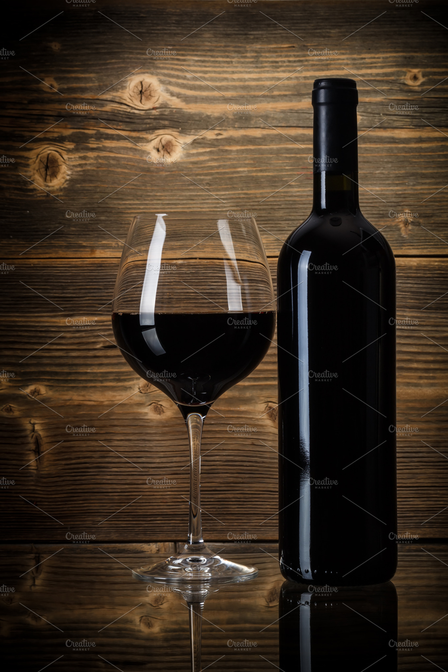 Wine Bottles With Glass Featuring Alcohol Antique And Beverage