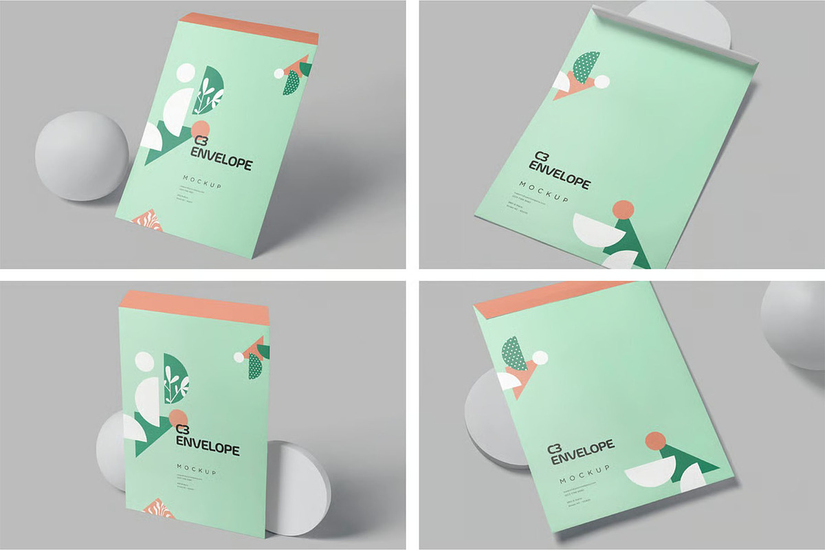 C3 Envelope Mockups, a Product Mockup by megostudi0 (Photo 1 of 6)