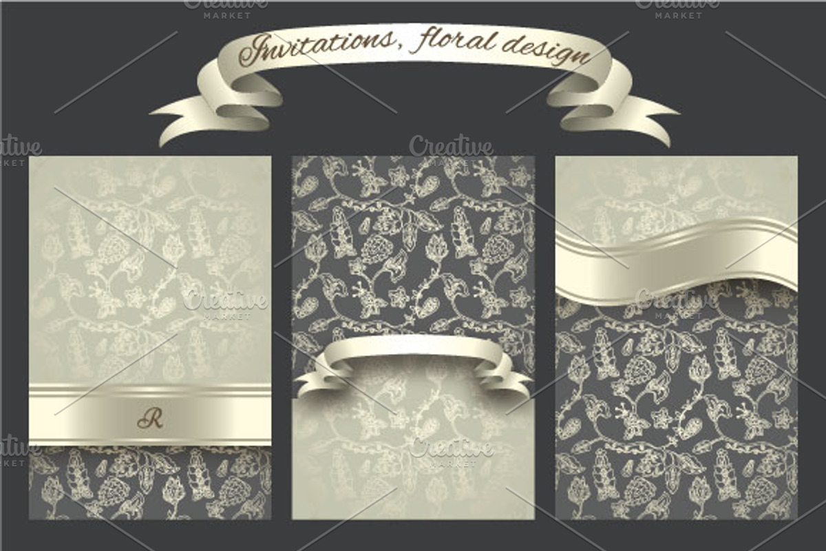 Collection of elegant cards, an Invitation Template by DeMih