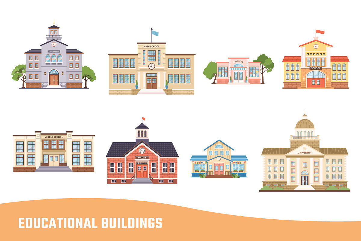 95 Urban, Rural, Municipal Buildings, an Object Illustration by IuliiaSavko (Photo 5 of 14)