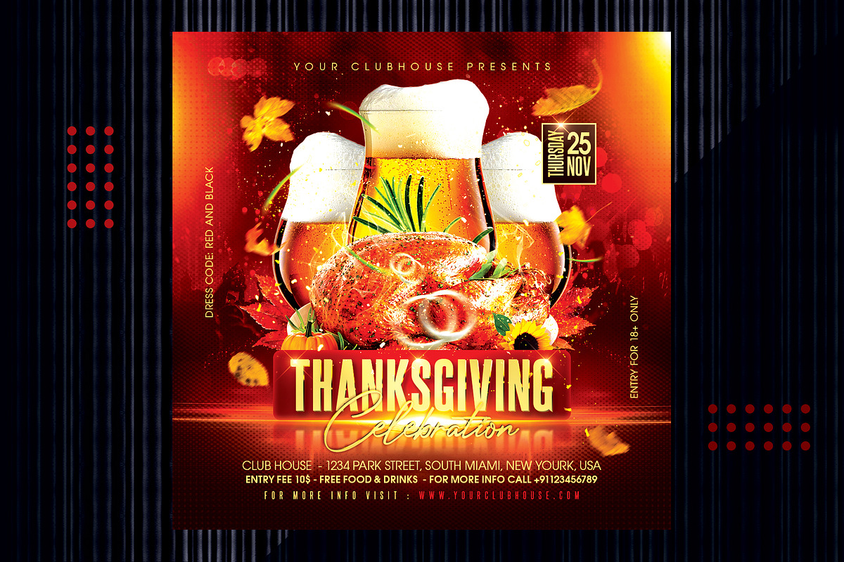 Thanksgiving Flyer, a Templates & Theme by MithilaCreation (Photo 3 of 6)