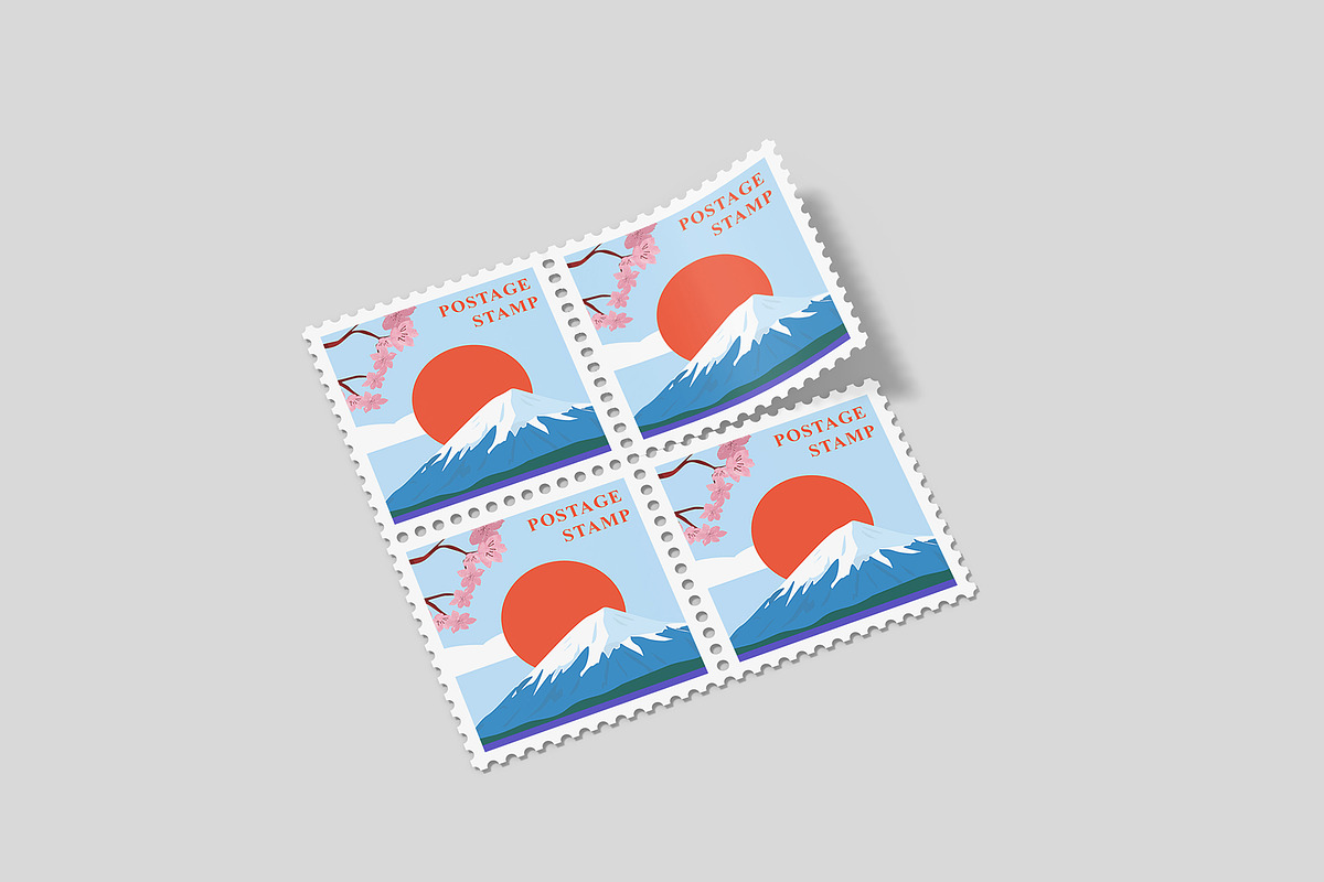 Square Postage Stamp Mockup Bundles, a Flyer Template by Graphic Aesthetic (Photo 22 of 24)