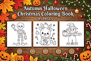 Autumn Halloween Christmas Coloring, a Seasonal Illustration by Design Station (Thumbnail 1 of 4)
