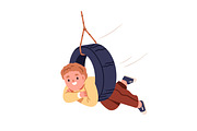 Happy cute kids swinging set, a Person Illustration by Good Studio (Thumbnail 4 of 11)