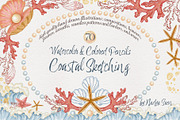 Coastal Sketch Pencil & Watercolor, an Illustration by Nadya Saen Art (Thumbnail 1 of 13)
