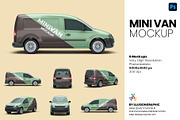 Mini Van Mockup - 6 views, an Advertising Mockup by Illusiongraphic (Thumbnail 1 of 20)