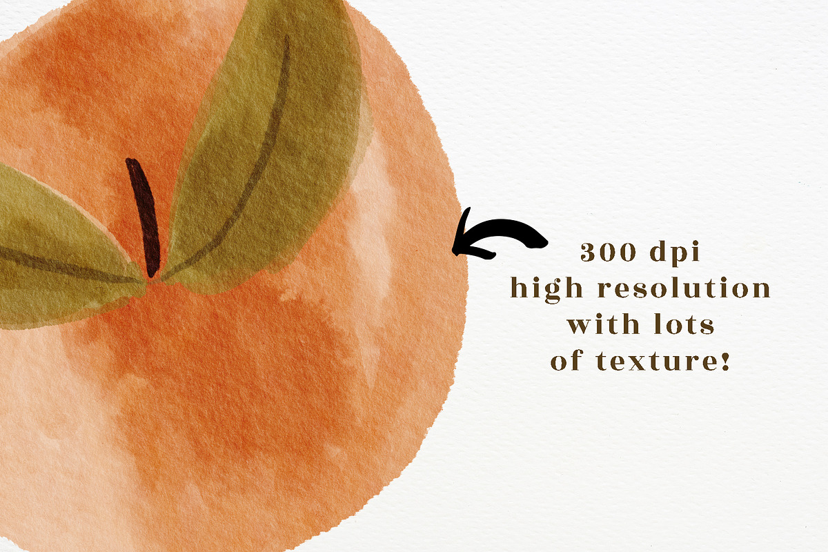 Peaches and Sage watercolor clipart, a Pattern Graphic by Bridgett Stahlman Design (Photo 8 of 9)