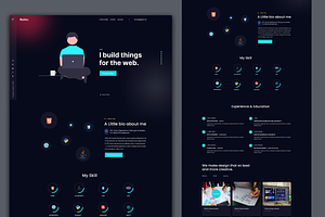 Portfolio UI Kit Dark Mode