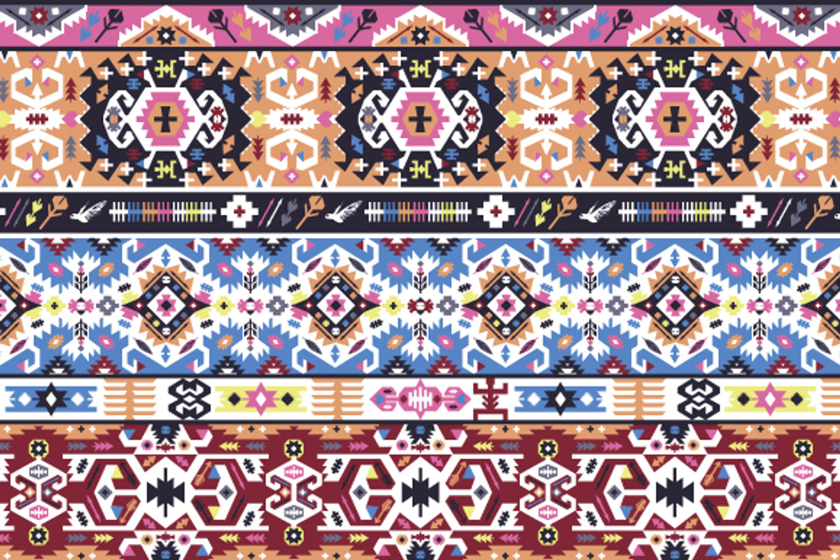 Collection Bright Aztec Patterns, a Pattern Graphic by tomuato (Photo 4 of 5)