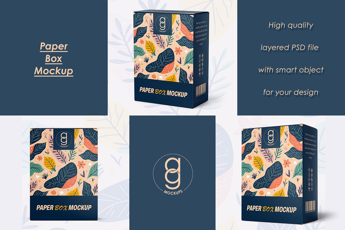 Paper Box Mockup, a Packaging Mockup by AG Mockups (Photo 1 of 3)