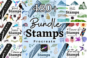 450+ NATURE PROCREATE STAMPS, a Brush Add-On by BeeRubby (Thumbnail 1 of 10)
