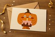 Pumpkin Halloween Clipart Set, a Seasonal Illustration by Palau (Thumbnail 5 of 10)