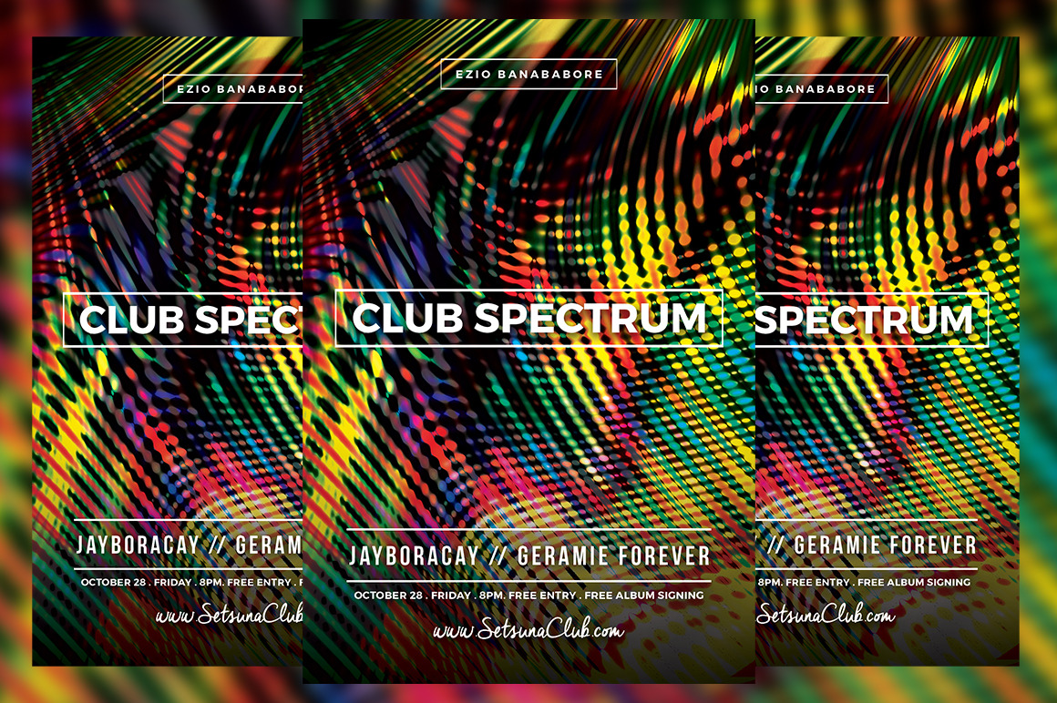 Club Spectrum Flyer, a Flyer Template by KiraYamato Design Studio