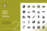 50 Bakery Glyph Icons, an Icon by IconBunny (Thumbnail 1 of 2)
