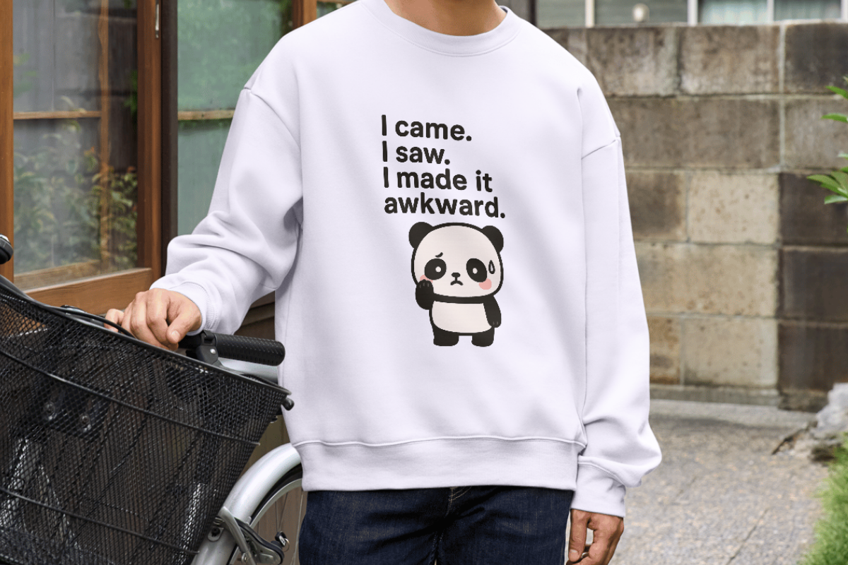 Funny Awkward Panda Sublimation, an Animal Illustration by Smillyy Threads (Photo 3 of 6)