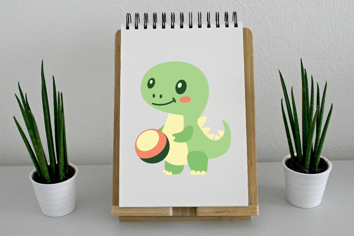 14 Cute Dino Dinosaur Character, an Animal Illustration by jongcreative (Photo 7 of 7)